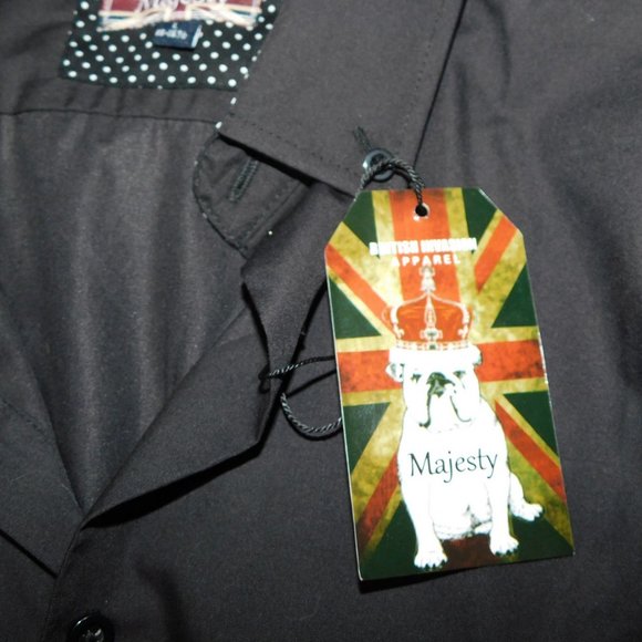 Majesty Mens L 16-16.5 Black Button Down Shirt - Picture 4 of 11